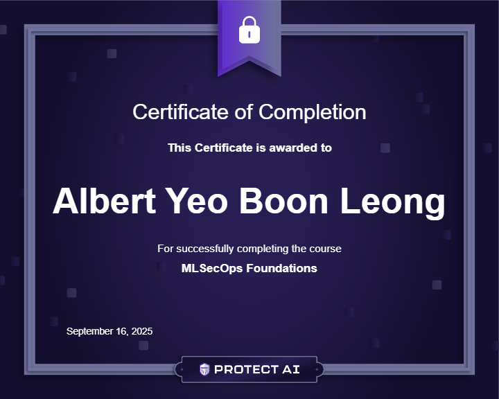 MLSecOps Foundations Certificate