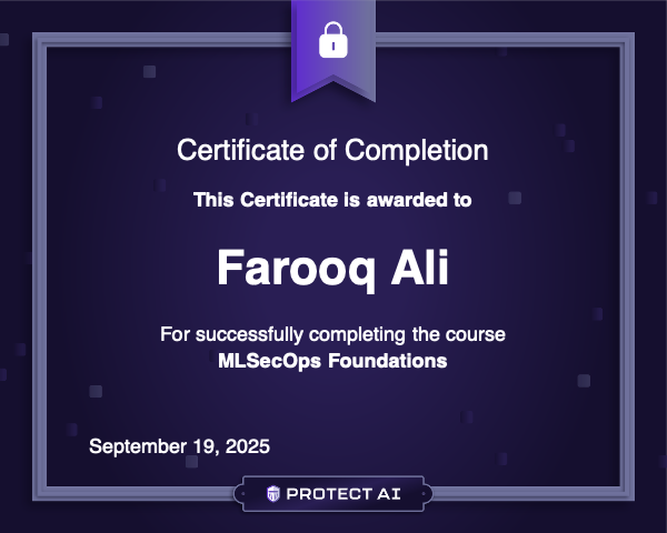 MLSecOps Foundations Certificate