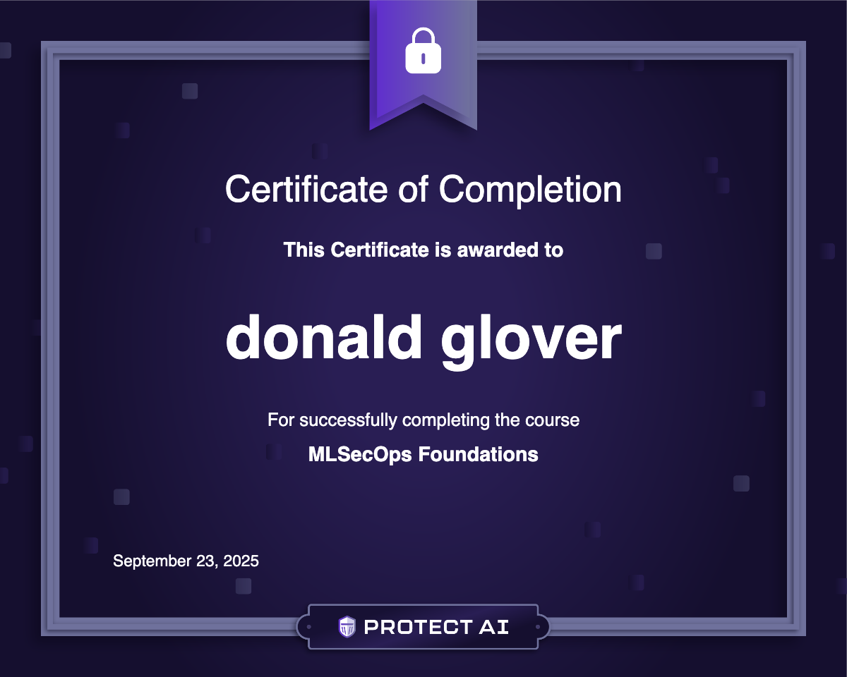 MLSecOps Foundations Certificate