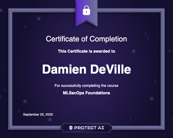 MLSecOps Foundations Certificate