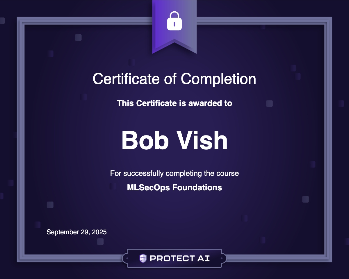 MLSecOps Foundations Certificate