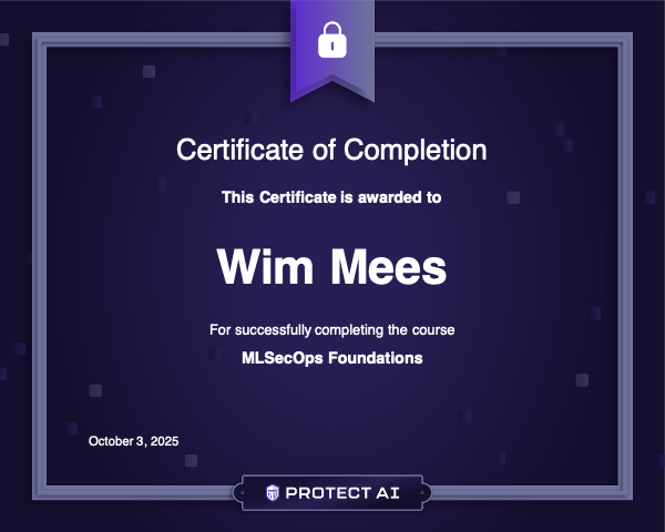 MLSecOps Foundations Certificate