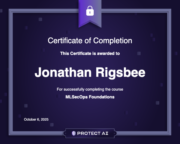 MLSecOps Foundations Certificate