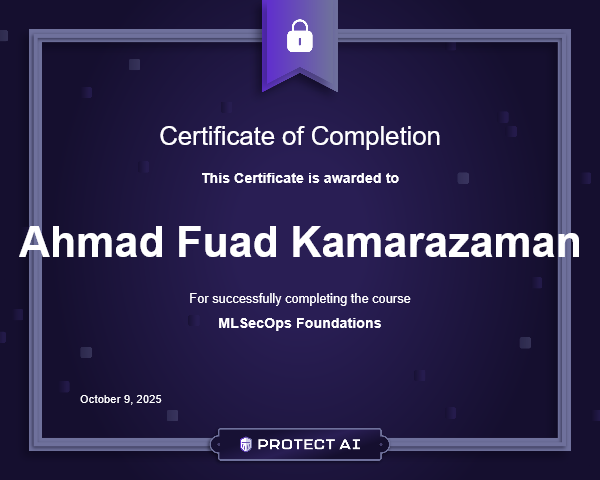 MLSecOps Foundations Certificate