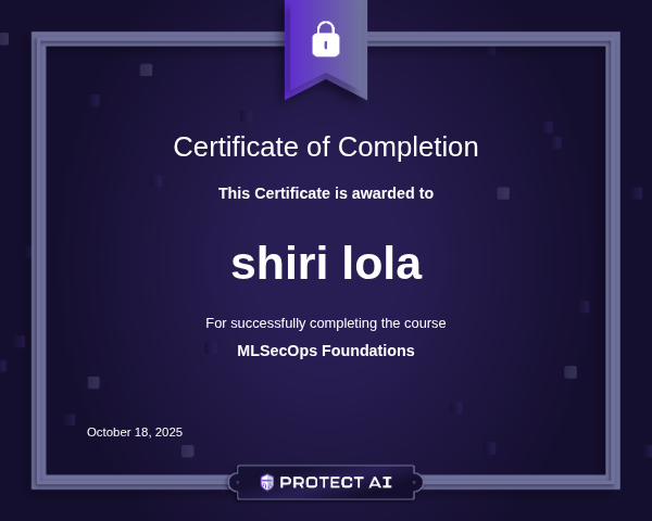 MLSecOps Foundations Certificate