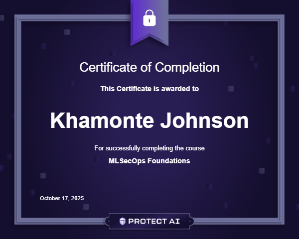 MLSecOps Foundations Certificate