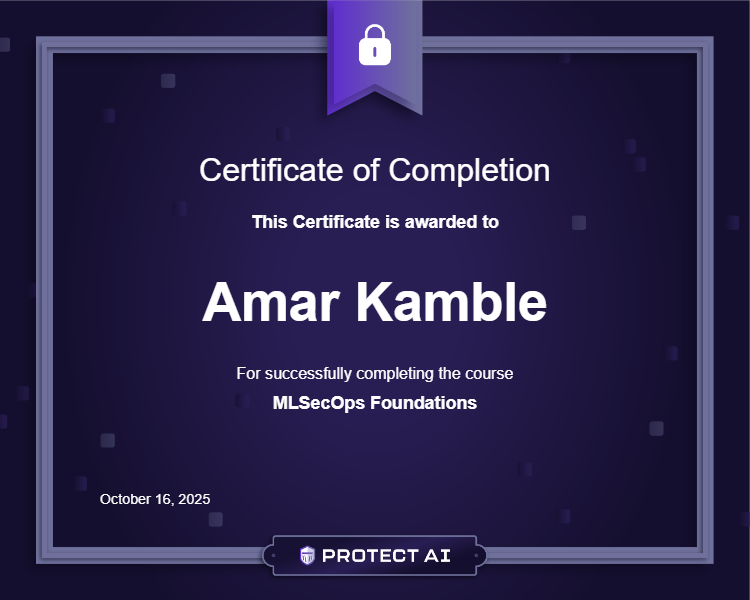 MLSecOps Foundations Certificate