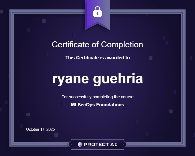 MLSecOps Foundations Certificate