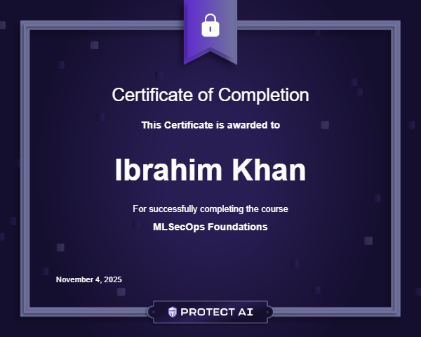 MLSecOps Foundations Certificate