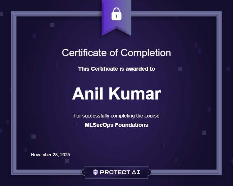 MLSecOps Foundations Certificate