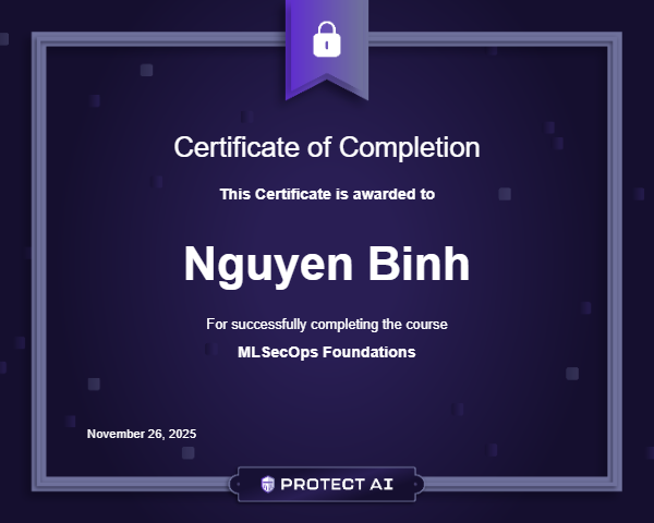 MLSecOps Foundations Certificate