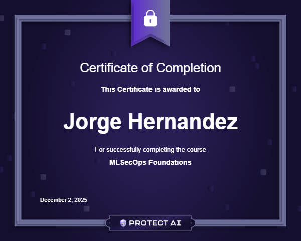 MLSecOps Foundations Certificate