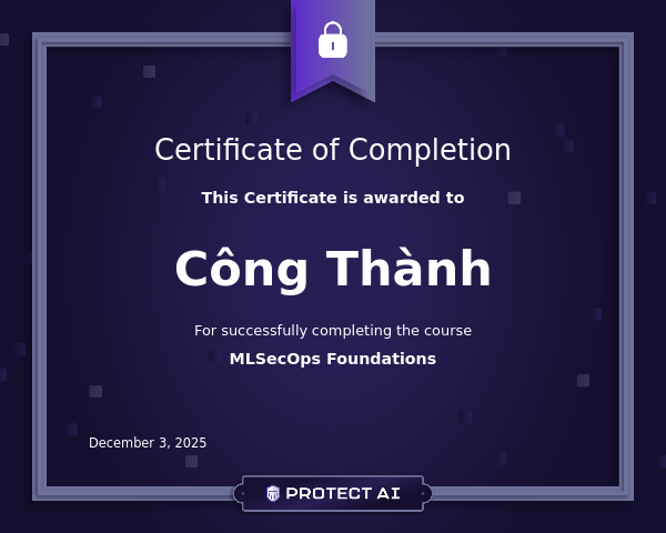 MLSecOps Foundations Certificate
