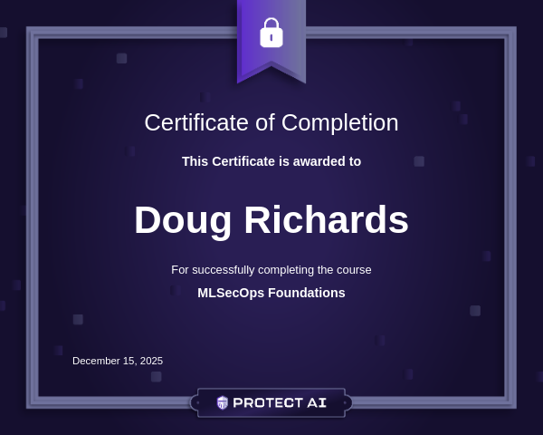 MLSecOps Foundations Certificate