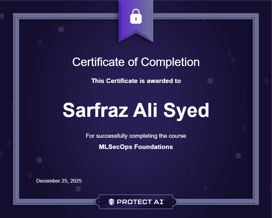 MLSecOps Foundations Certificate