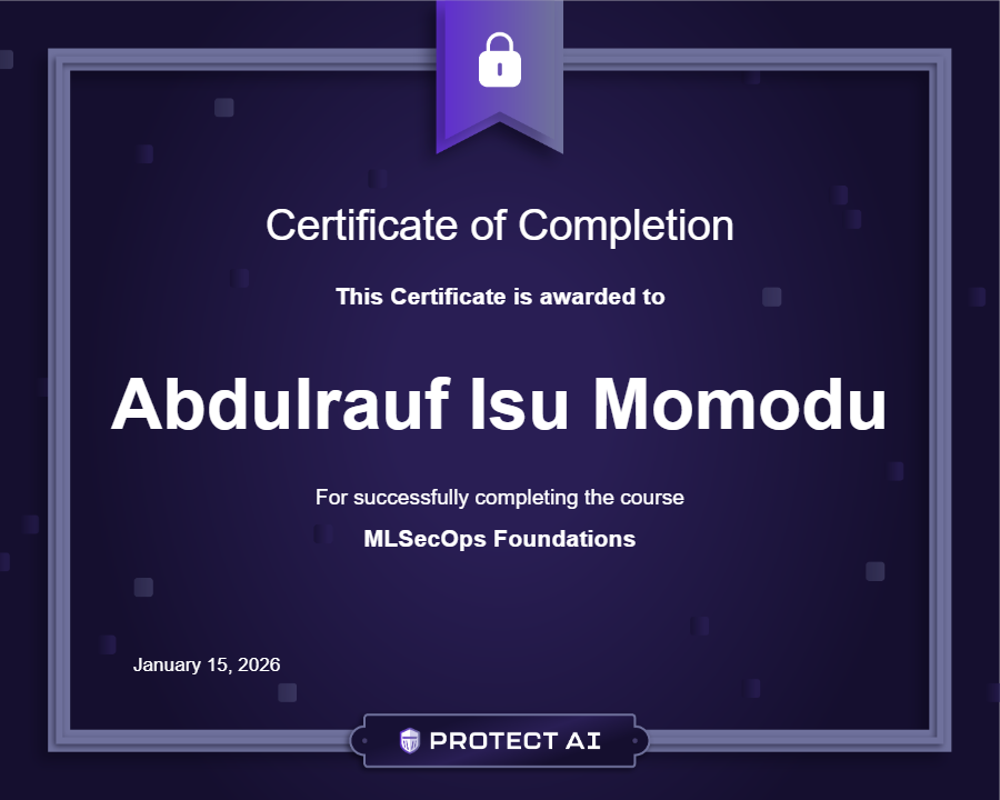 MLSecOps Foundations Certificate
