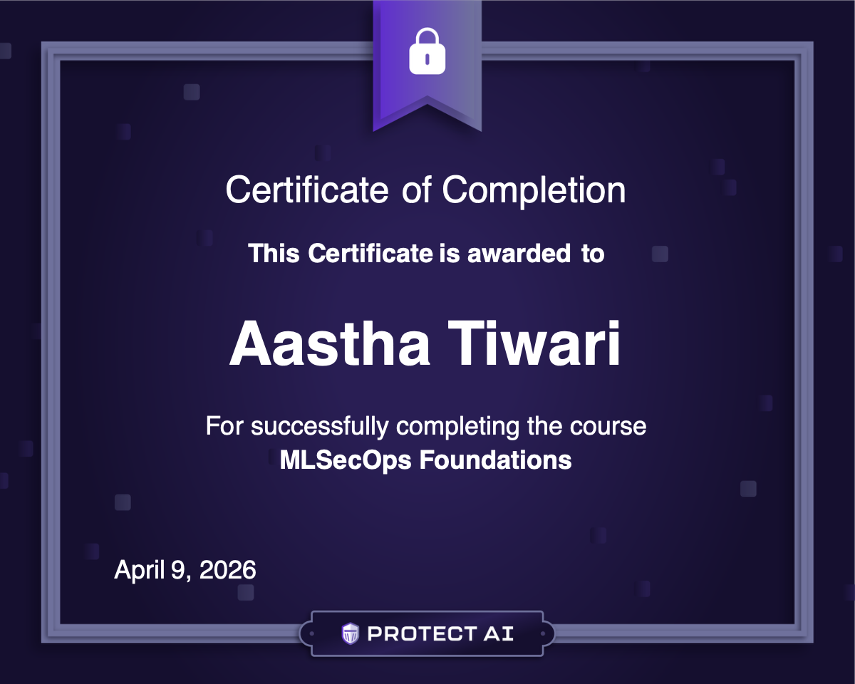 MLSecOps Foundations Certificate