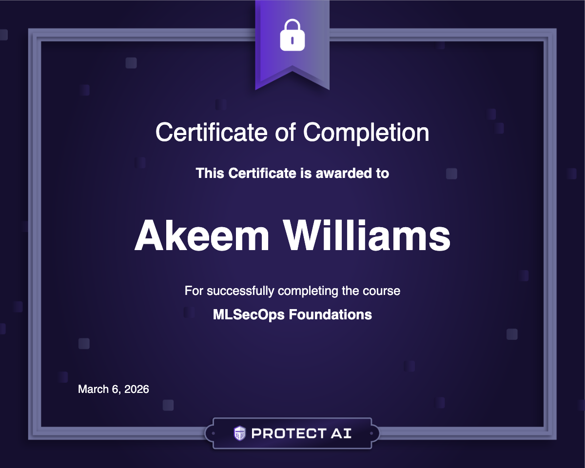 MLSecOps Foundations Certificate