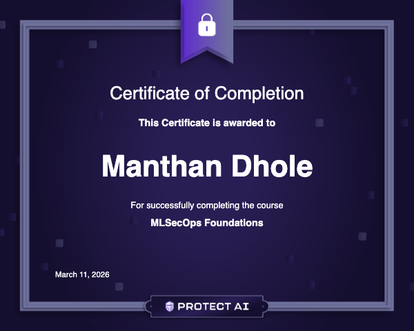 MLSecOps Foundations Certificate