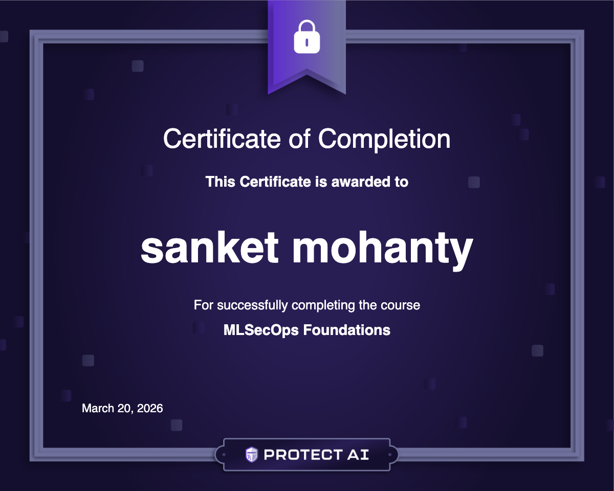 MLSecOps Foundations Certificate