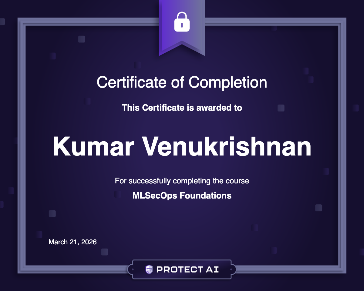 MLSecOps Foundations Certificate