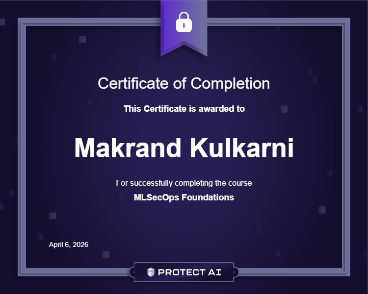 MLSecOps Foundations Certificate