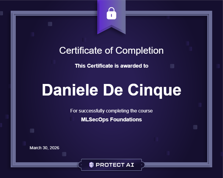 MLSecOps Foundations Certificate