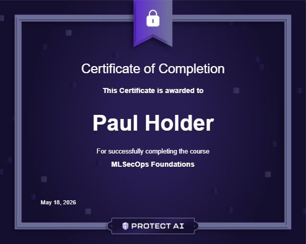MLSecOps Foundations Certificate