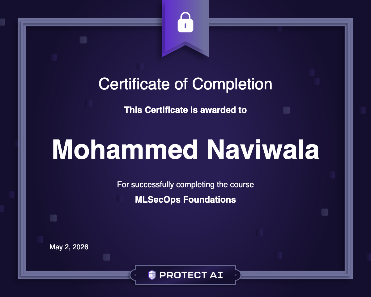 MLSecOps Foundations Certificate