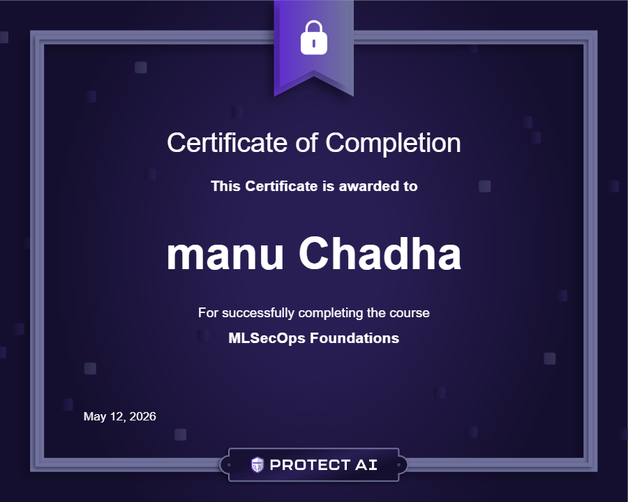 MLSecOps Foundations Certificate